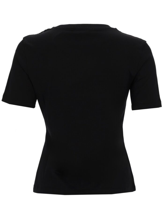 NINA RICCI T-SHIRT WITH BOW AND LACE INSERTS