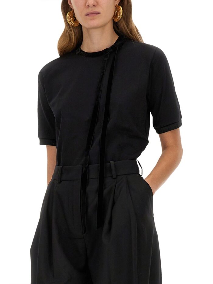 NINA RICCI T-SHIRT WITH RIBBON AND BOW