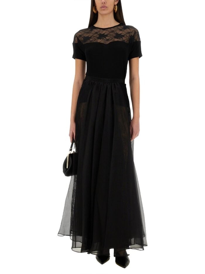 NINA RICCI TOP WITH LACE INSERT