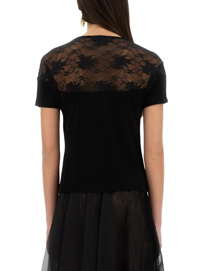 NINA RICCI TOP WITH LACE INSERT