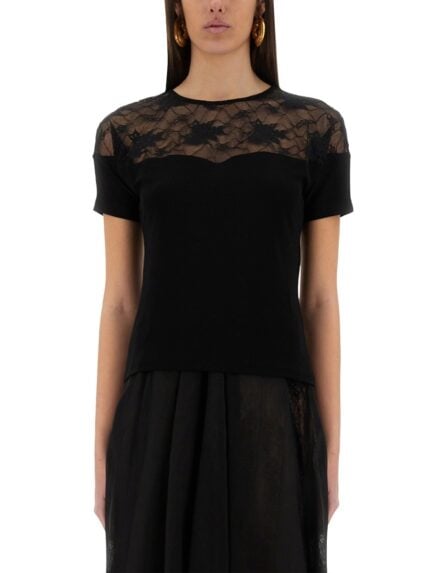 NINA RICCI TOP WITH LACE INSERT