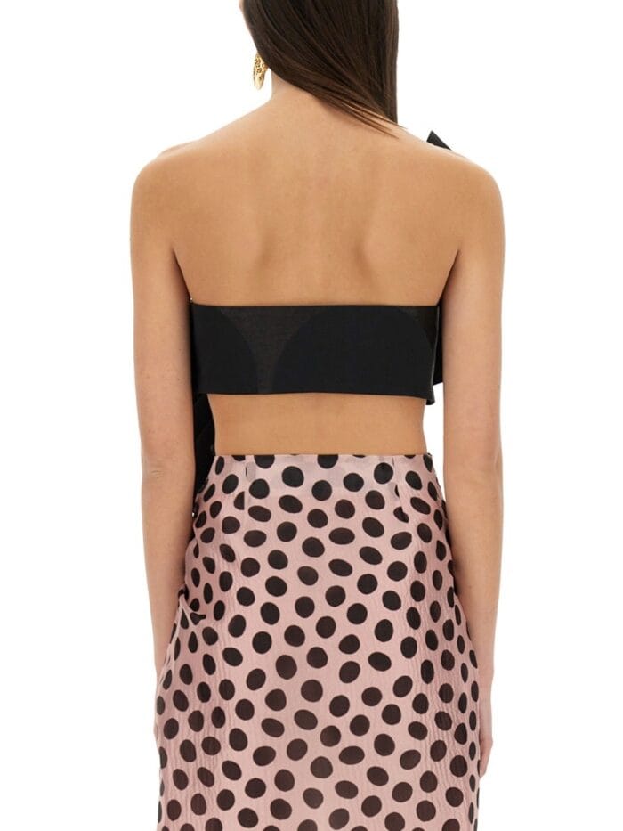 NINA RICCI "TWISTED POLKA DOTS" TOP