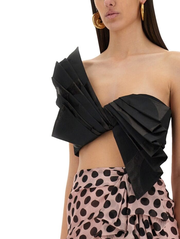 NINA RICCI "TWISTED POLKA DOTS" TOP