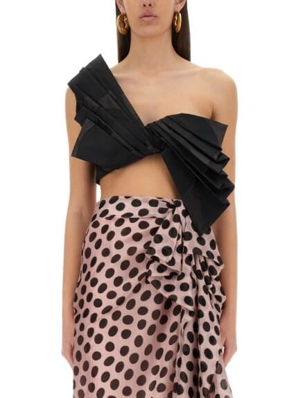 NINA RICCI "TWISTED POLKA DOTS" TOP