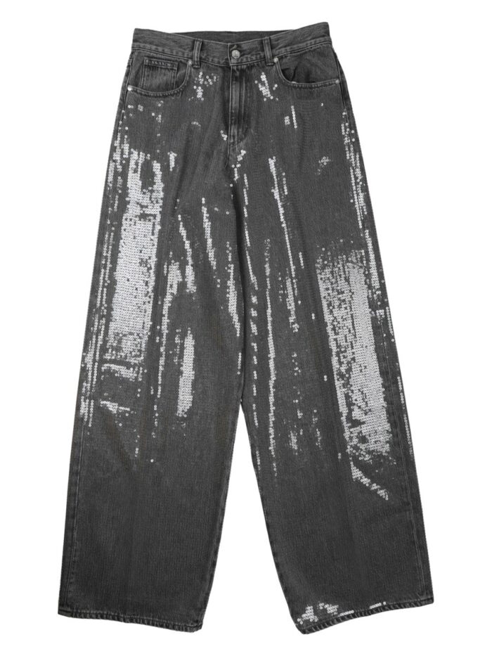 nine:inthe:morning jeans con paillettes NINE:INTHE:MORNING JEANS CON PAILLETTES