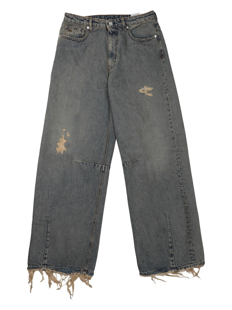 NINE:INTHE:MORNING JEANS "ERGONOMIC" EFFETTO "DESTROY"