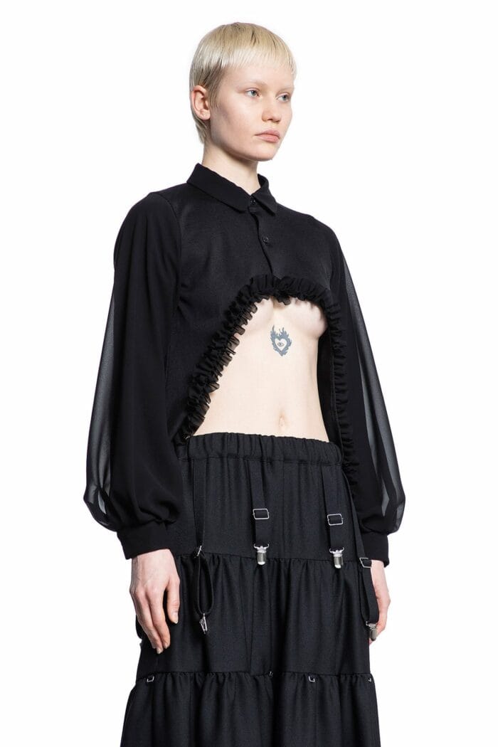 NOIR KEI NINOMIYA Asymmetric Ruffled Shirt