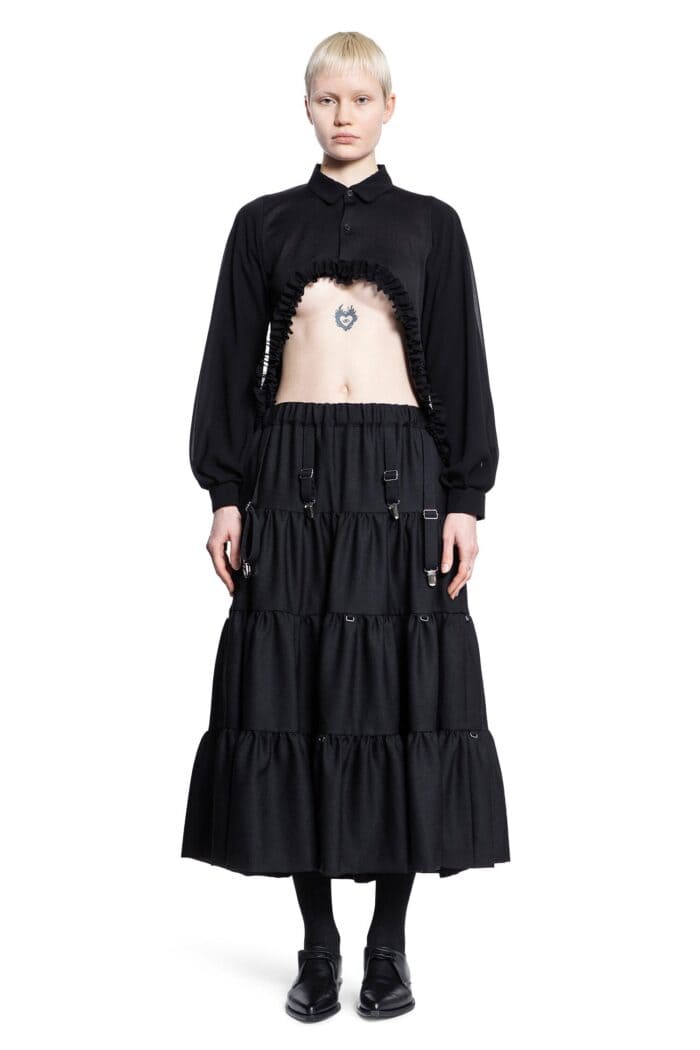 NOIR KEI NINOMIYA Asymmetric Ruffled Shirt