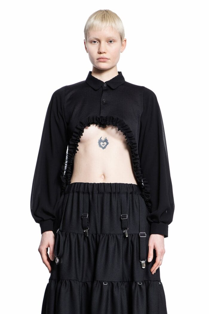 NOIR KEI NINOMIYA Asymmetric Ruffled Shirt