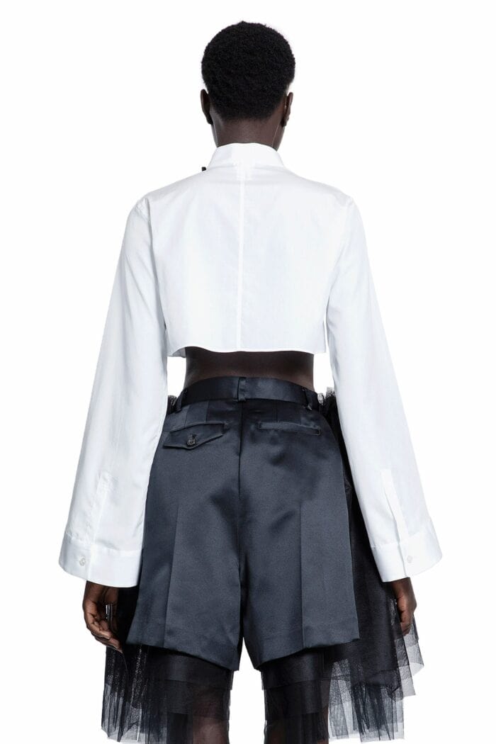 NOIR KEI NINOMIYA Cropped Bow-tie Shirt