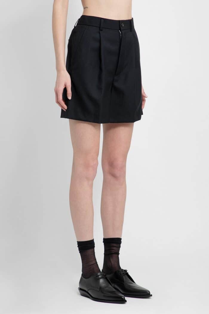 NOIR KEI NINOMIYA High-waisted Pleated Wool Shorts