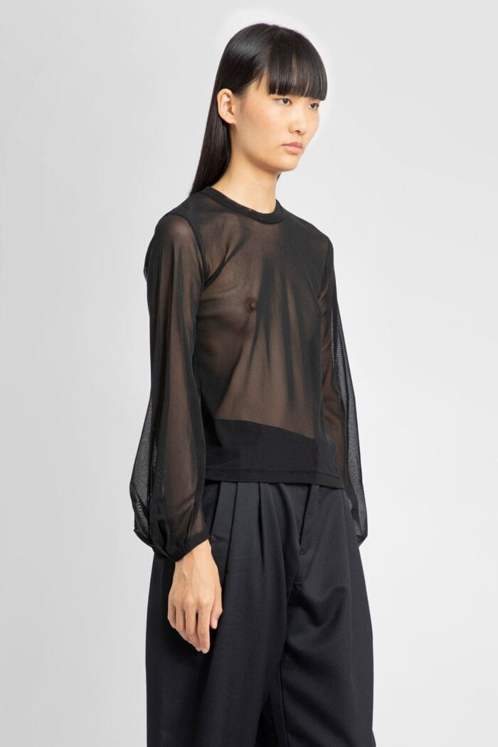 NOIR KEI NINOMIYA Mesh Long Sleeve Top