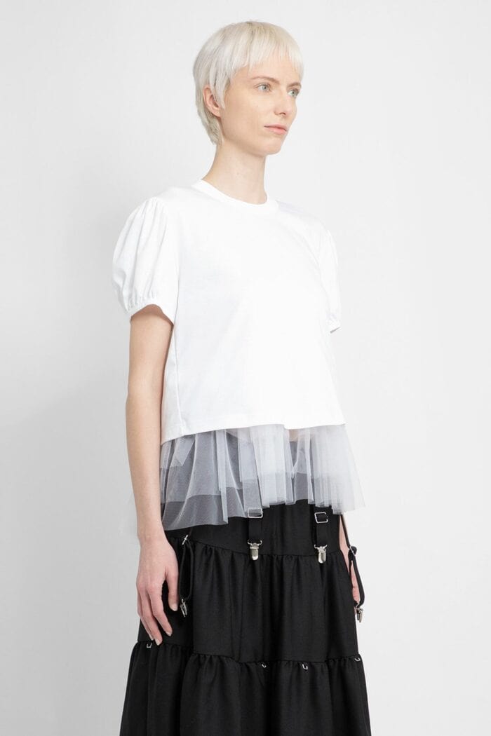 NOIR KEI NINOMIYA Tulle Short Sleeves T-shirt