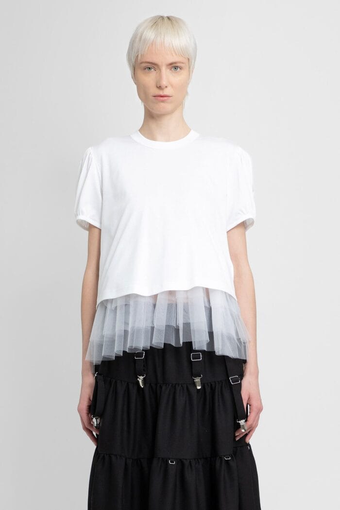 NOIR KEI NINOMIYA Tulle Short Sleeves T-shirt