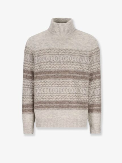 Brunello Cucinelli Nordic Jacquard Alpaca, Cashmere And Wool Blend Sweater