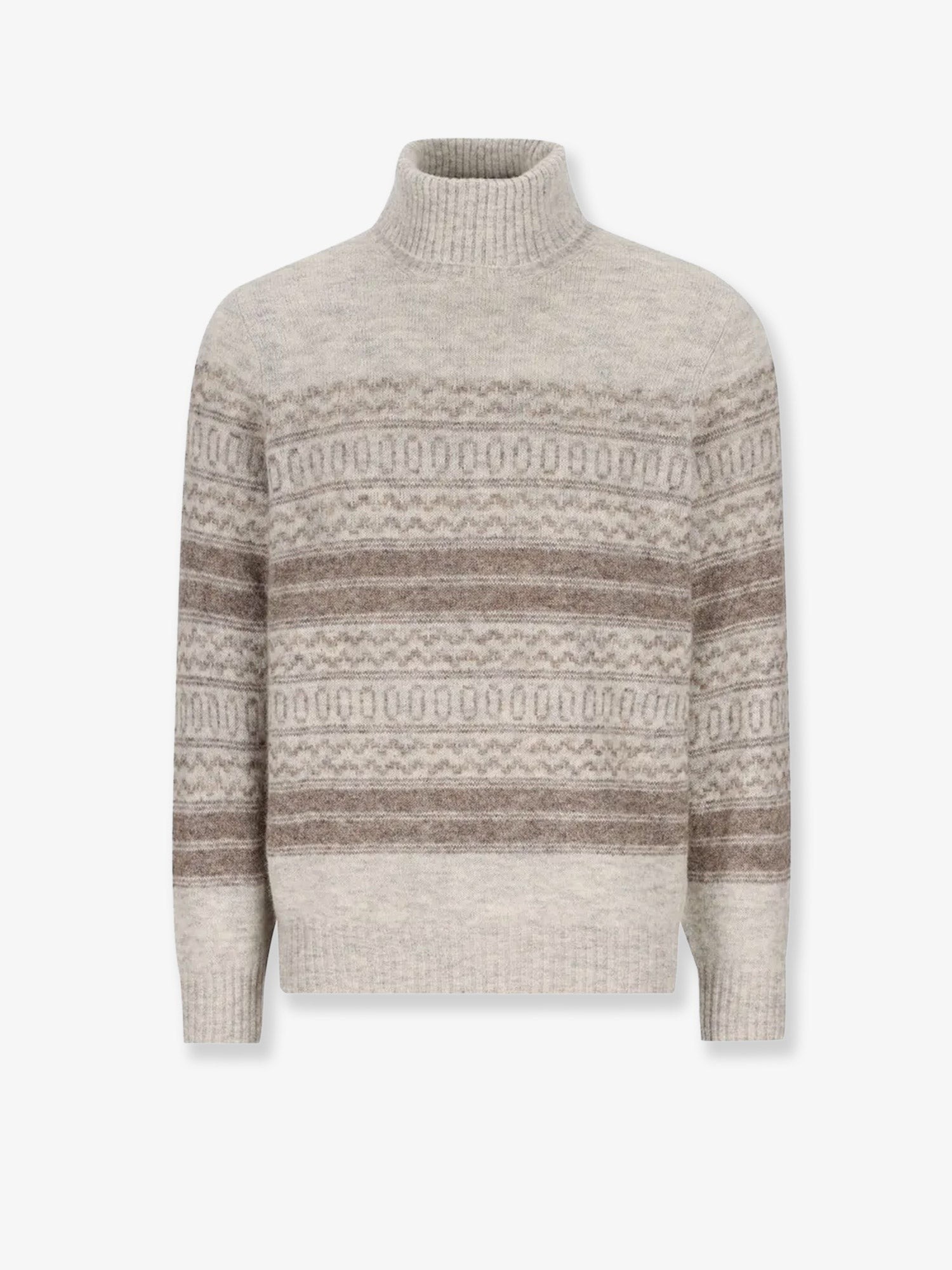 Brunello Cucinelli Nordic Jacquard Alpaca, Cashmere And Wool Blend Sweater