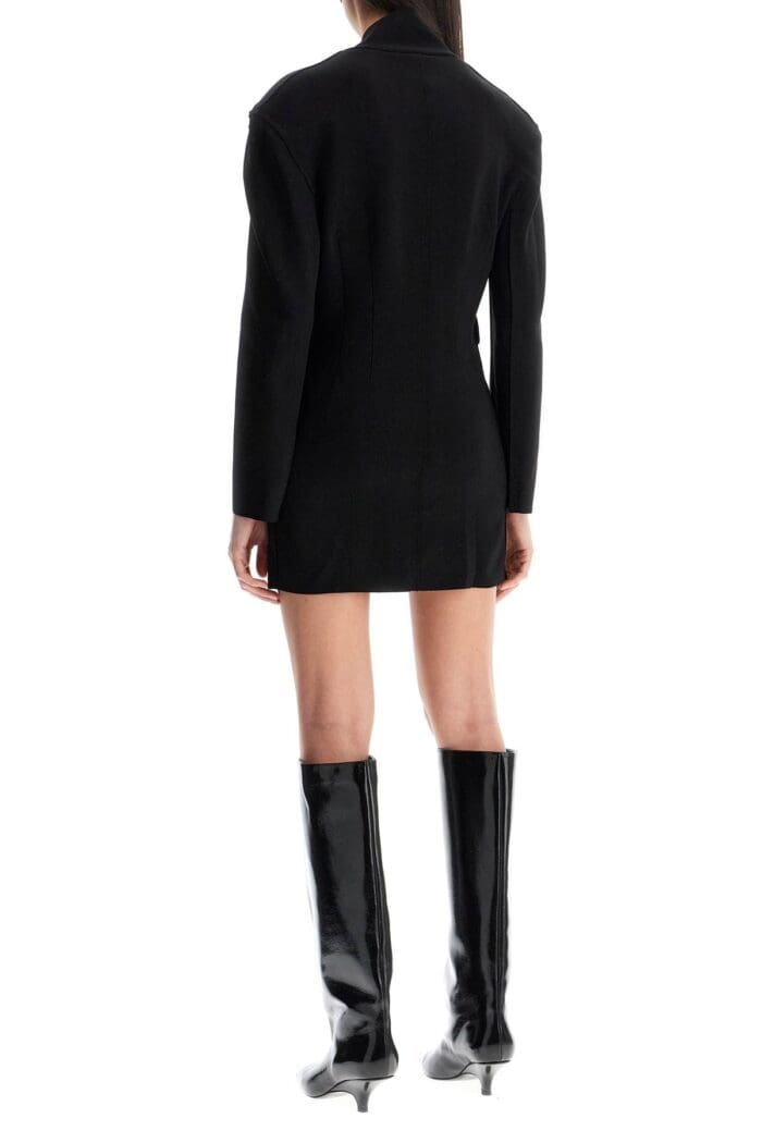 NORMA KAMALI Black Mini Slim Dress With Front Zip