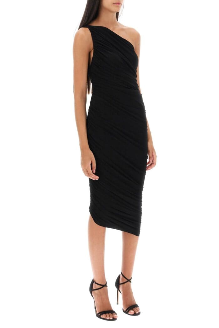 Norma Kamali 'diana' Ruched One-shoulder Dress