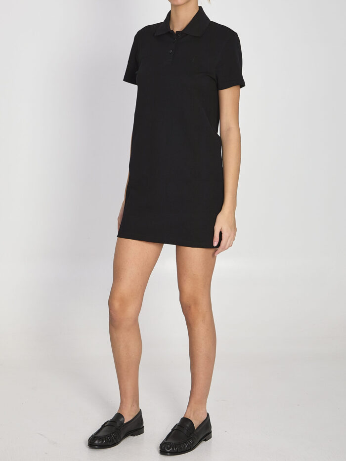 Saint Laurent Cassandre cotton piqué dress