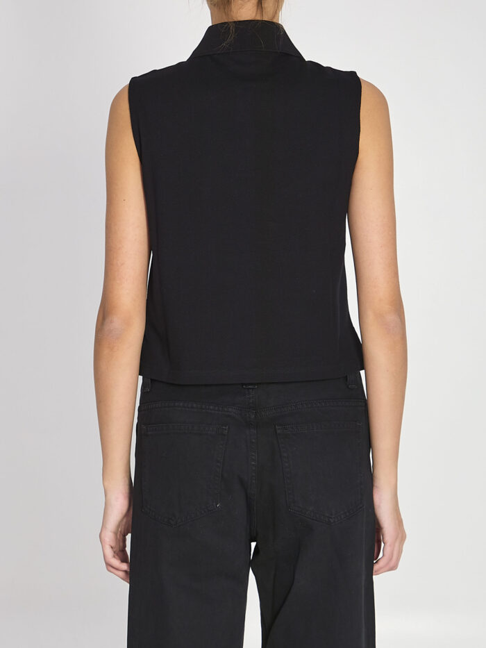 Saint Laurent Cassandre polo in cotton piqué