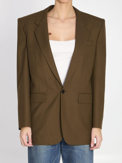 Saint Laurent Khaki wool jacket