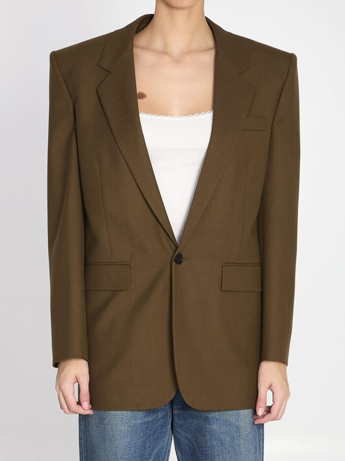 saint laurent khaki wool jacket Saint Laurent Khaki wool jacket