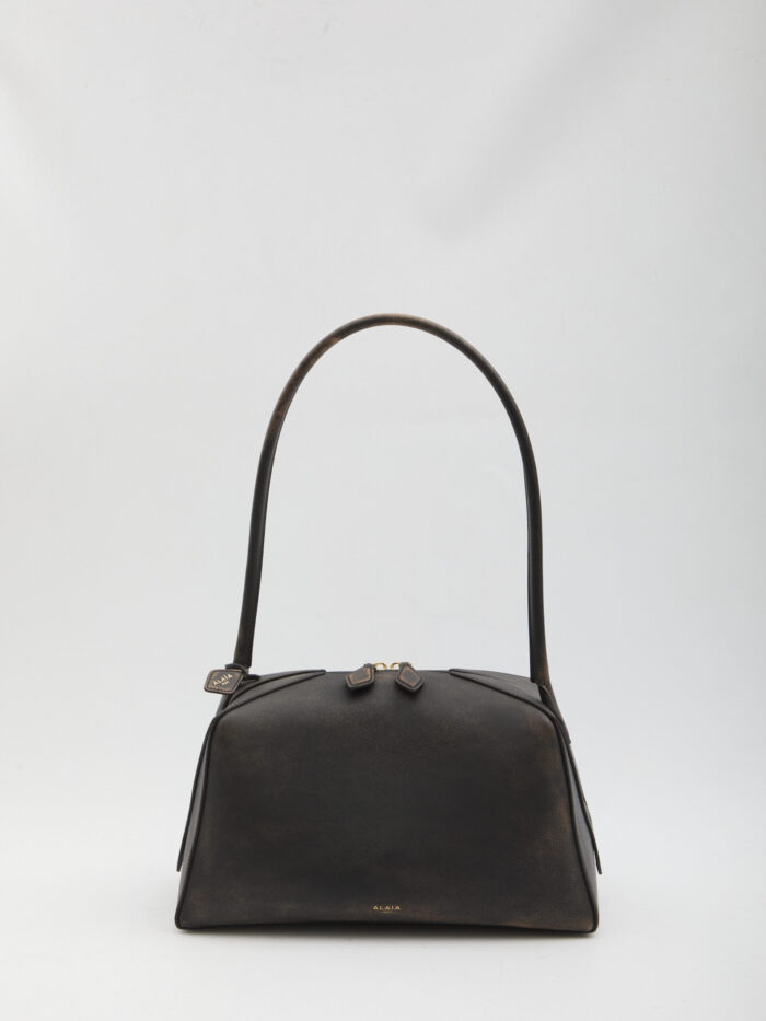 alaia le bouledogue bag in distressed leather Alaia Le Bouledogue bag in distressed leather