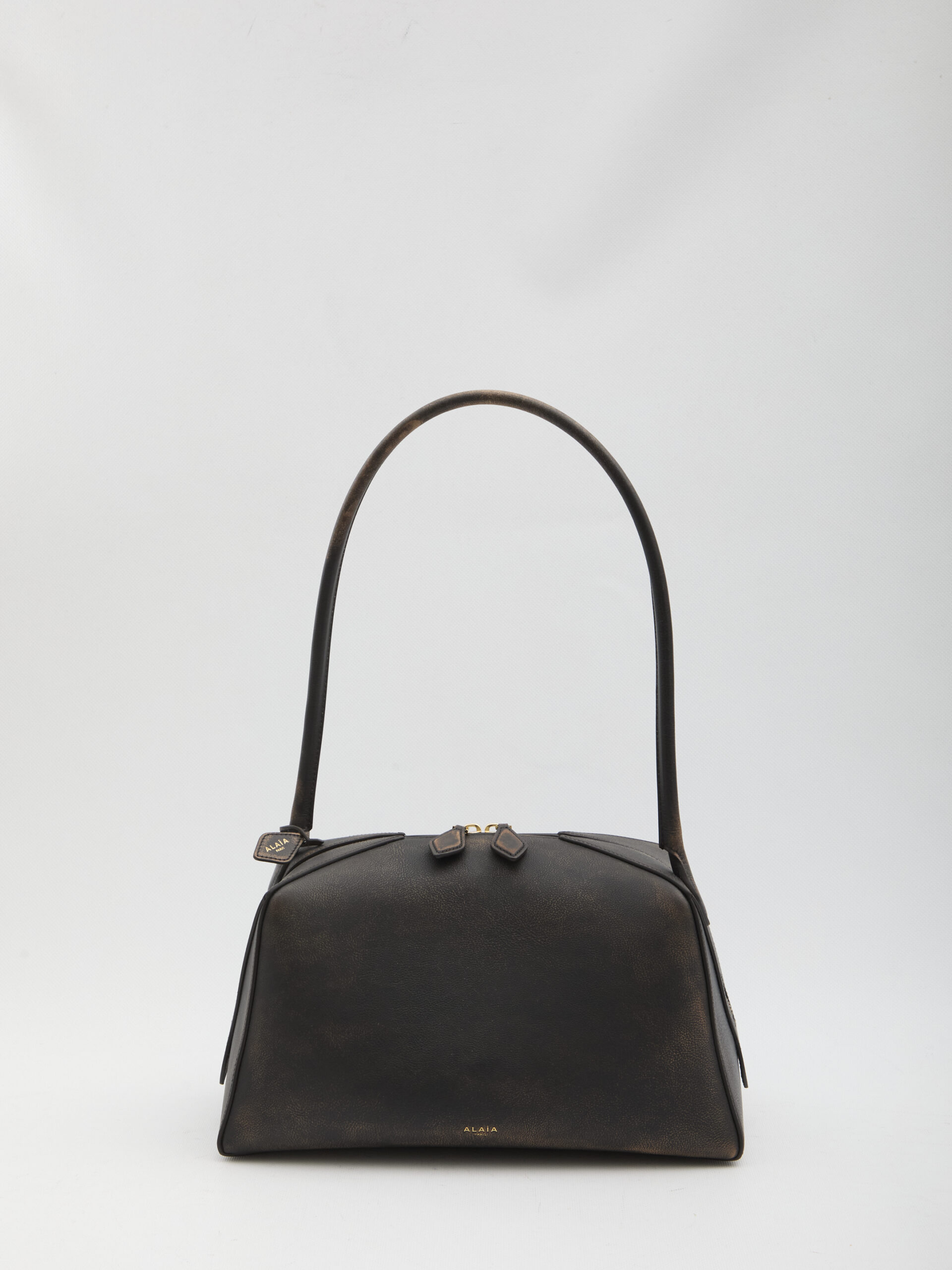 Alaia Le Bouledogue bag in distressed leather