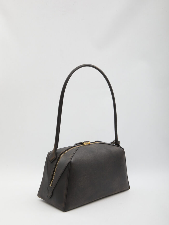 Alaia Le Bouledogue bag in distressed leather