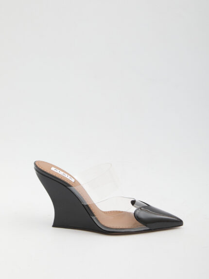 Alaia Le Coeur Wedge mules
