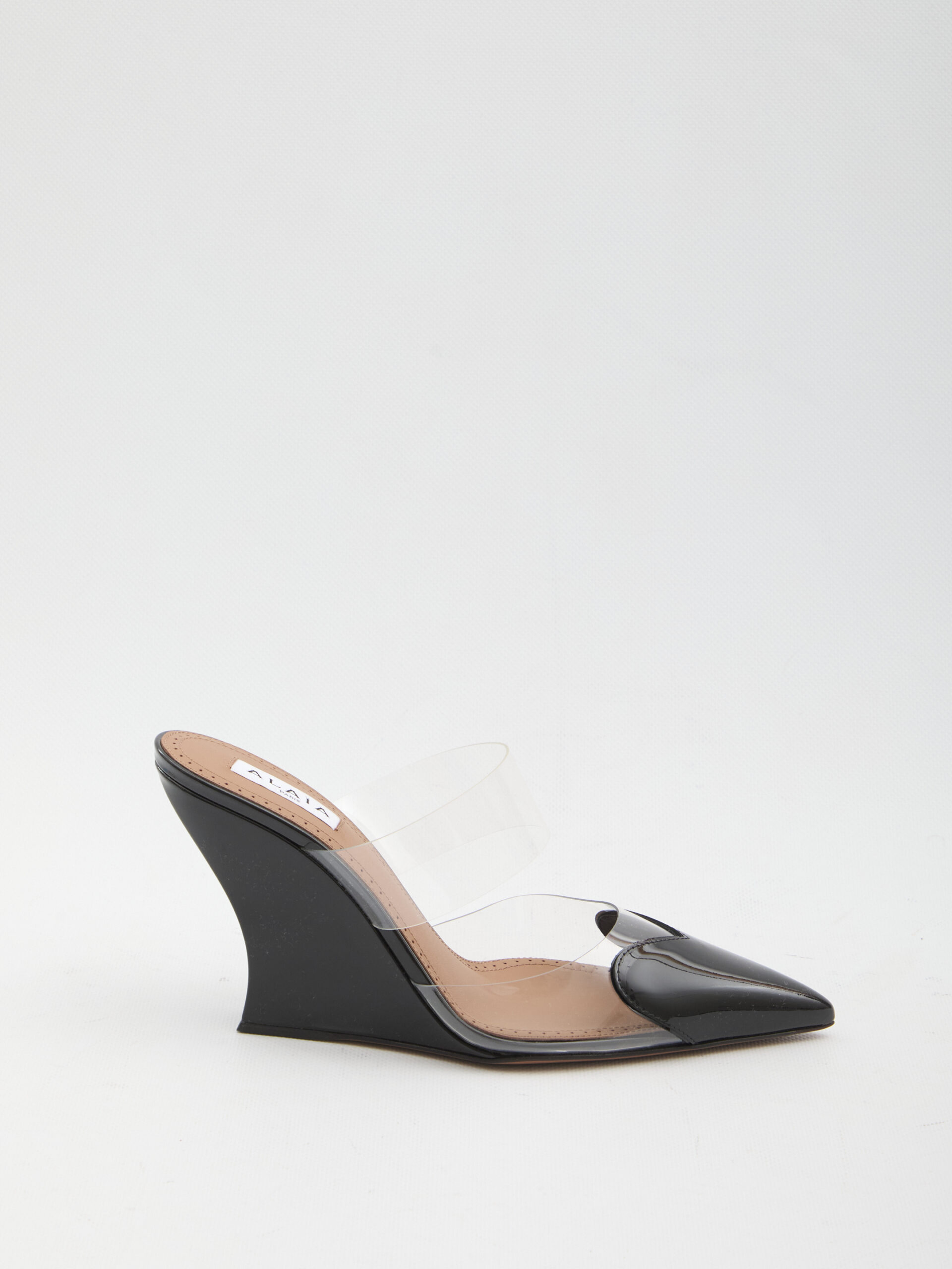 Alaia Le Coeur Wedge mules