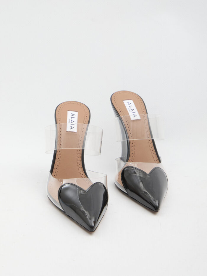 Alaia Le Coeur Wedge mules