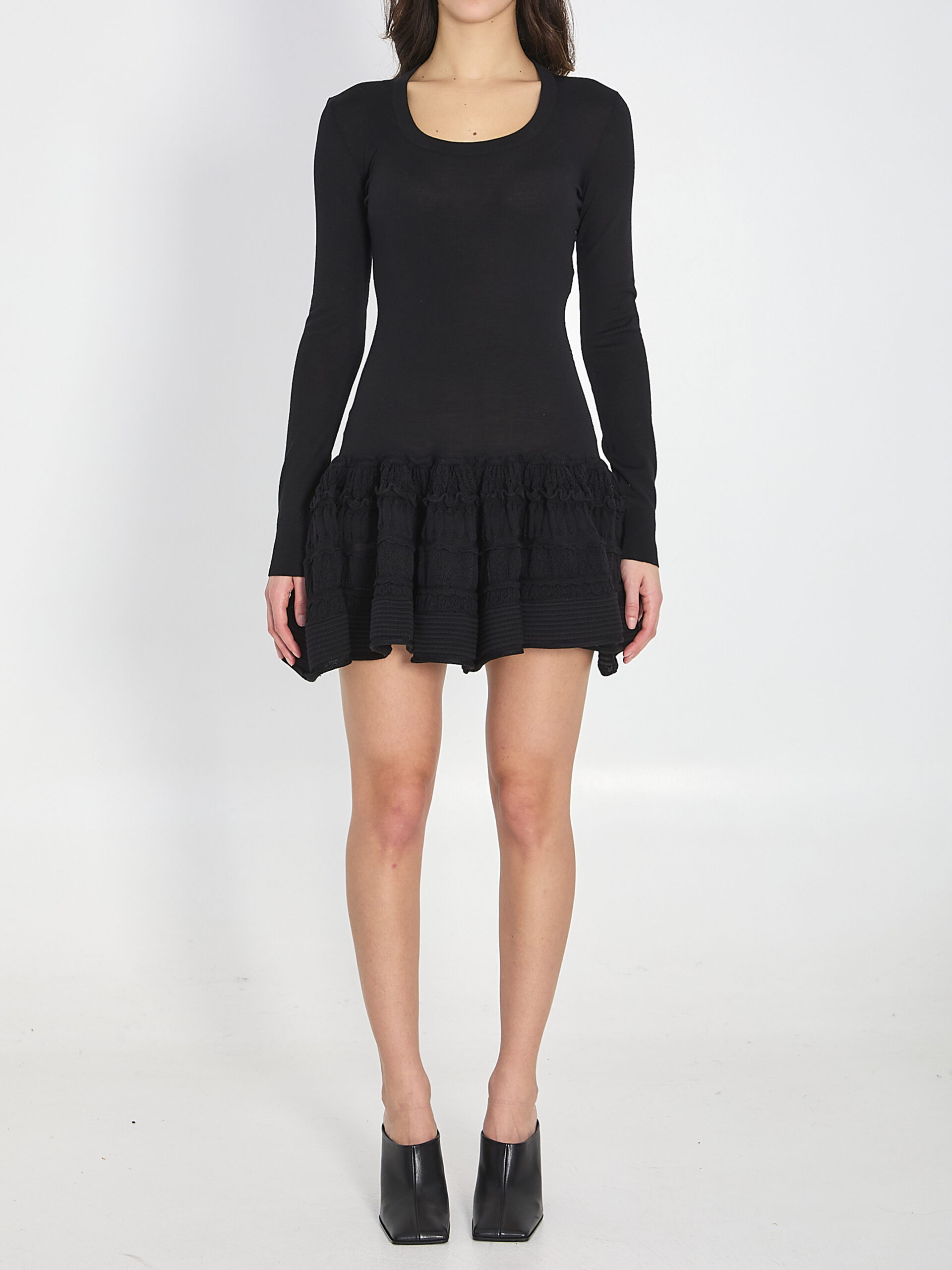 Alaia Wool crinoline mini dress