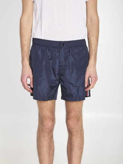 Moncler Swim shorts with a logo patch
