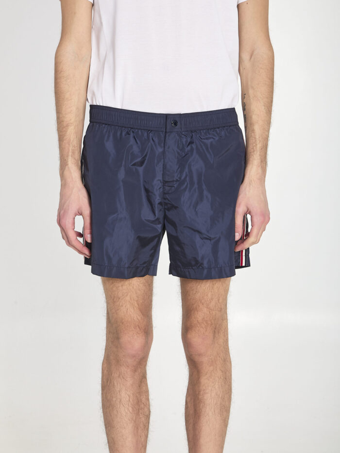 moncler swim shorts with a logo patch Moncler Swim shorts with a logo patch