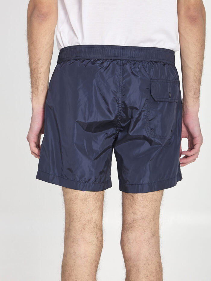 Moncler Swim shorts with a logo patch