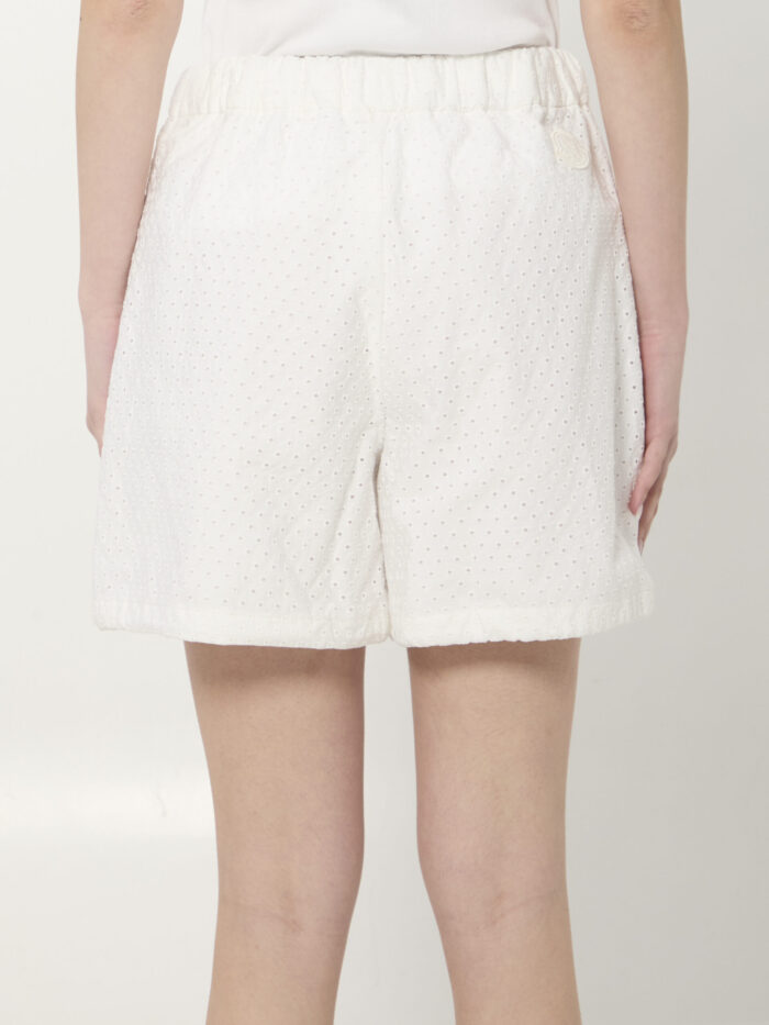 Moncler Cotton poplin and San Gallo shorts