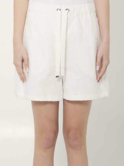 Moncler Cotton poplin and San Gallo shorts