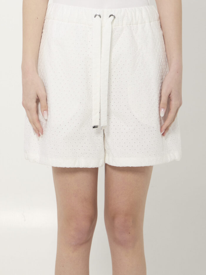 Moncler Cotton poplin and San Gallo shorts