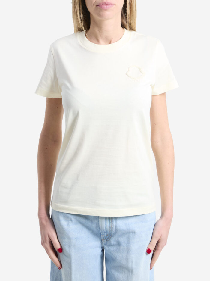 moncler t shirt with embroidered logo Moncler T-shirt with embroidered logo
