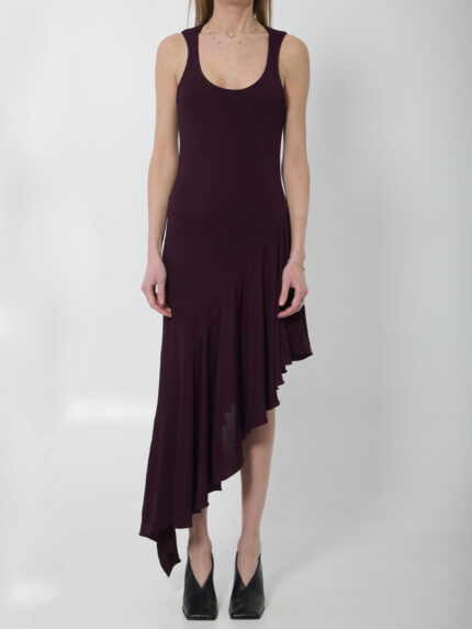 Alaia Fluid jersey asymmetric dress