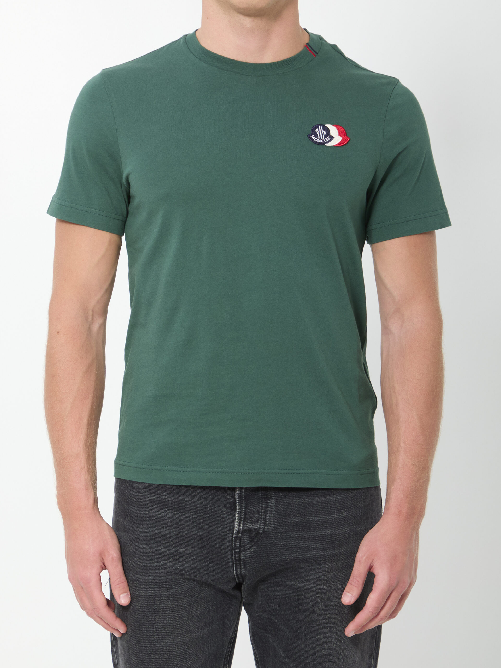 Moncler Cotton T-shirt with tricolor logo