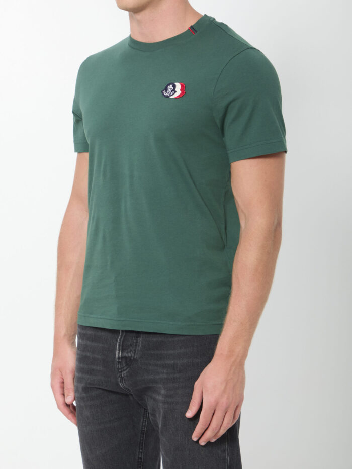 Moncler Cotton T-shirt with tricolor logo