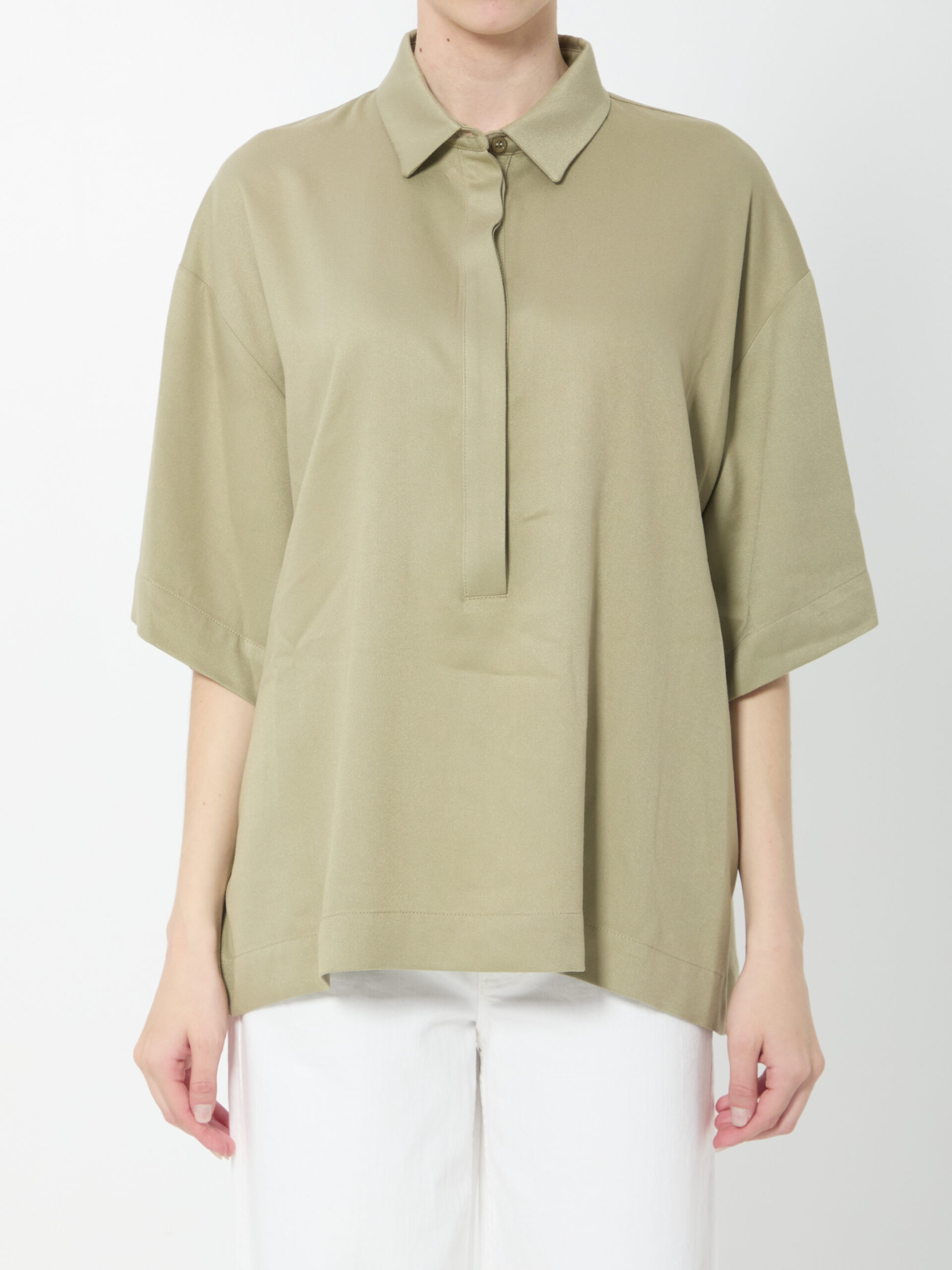 The Frankie Shop Eda fluid polo shirt