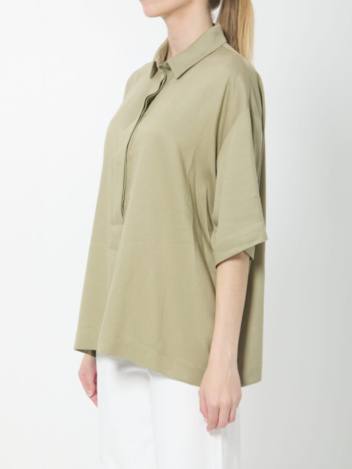 The Frankie Shop Eda fluid polo shirt