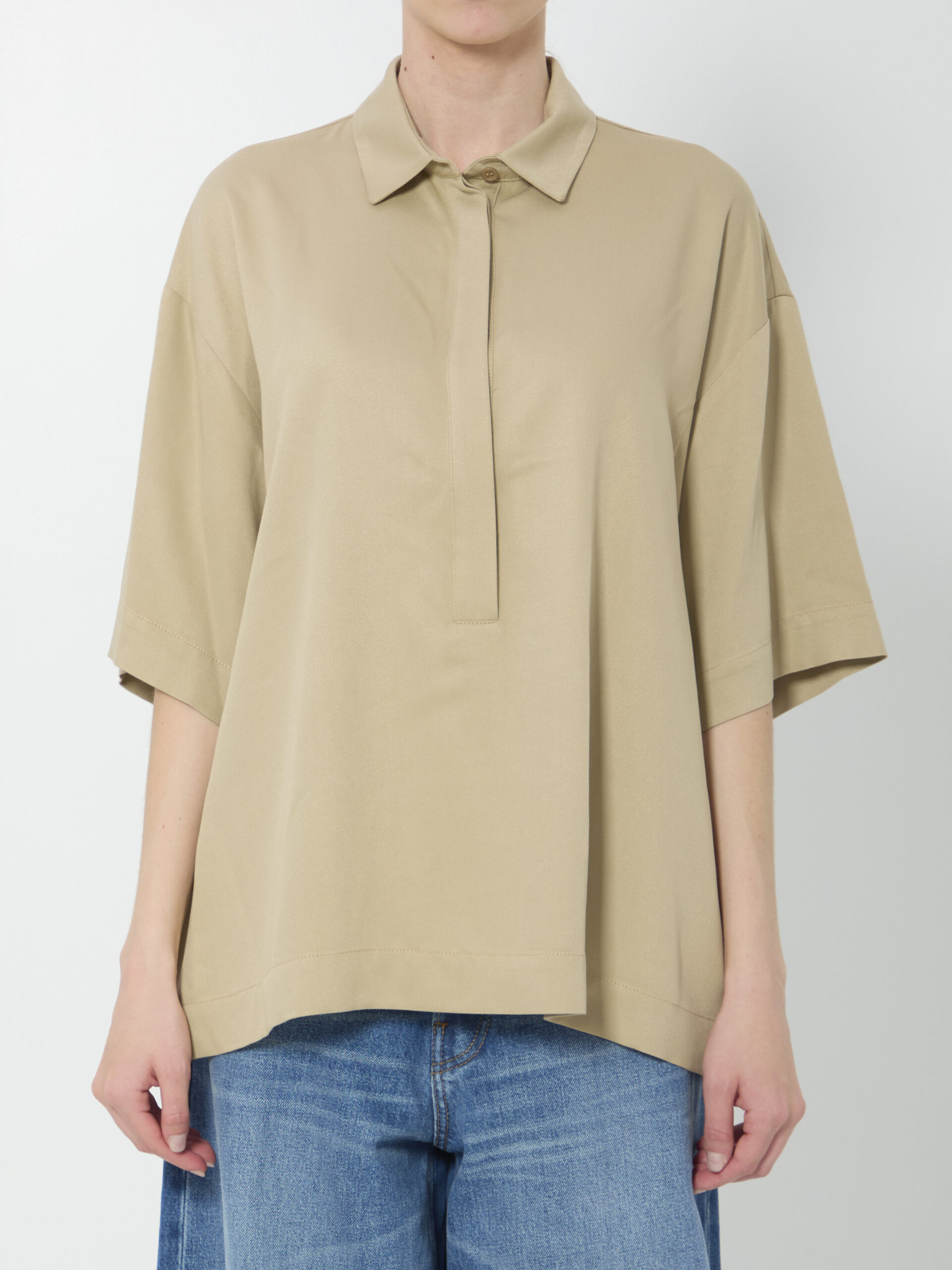 The Frankie Shop Eda fluid polo shirt