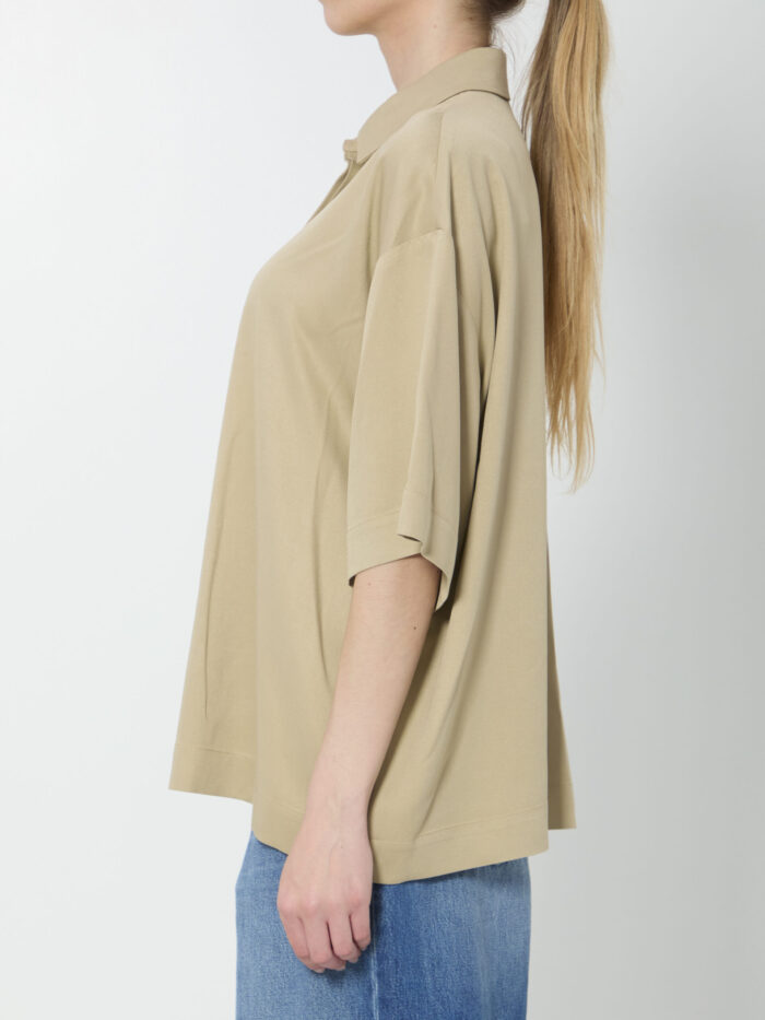 The Frankie Shop Eda fluid polo shirt