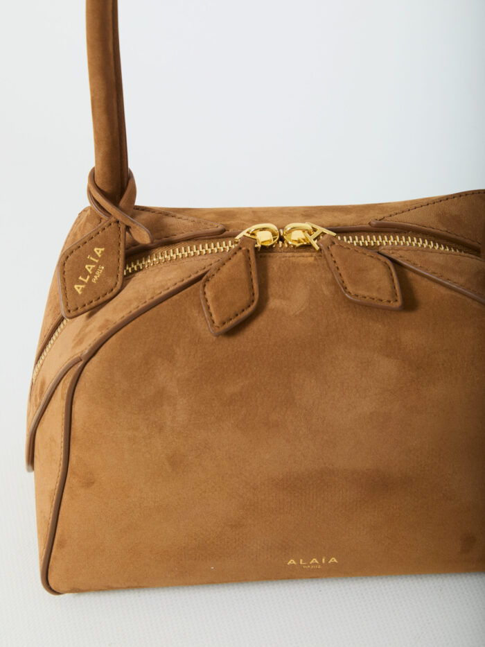 Alaia Nabuck Le Bouledogue bag small
