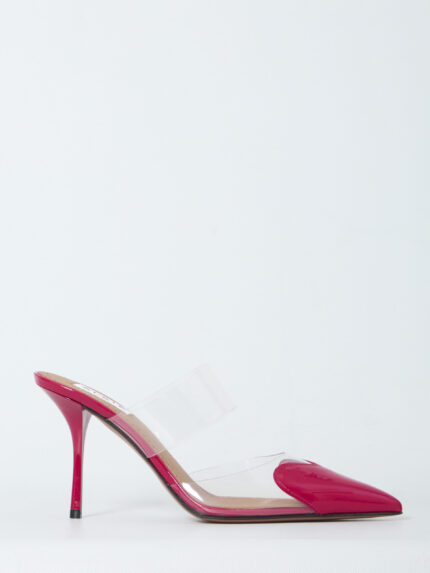 Alaia Raspberry Le Coeur mules