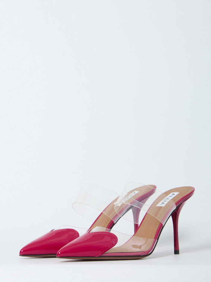 Alaia Raspberry Le Coeur mules